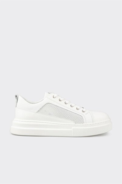 Elle Shoes Beyaz Deri Erkek Spor Ayakkabı