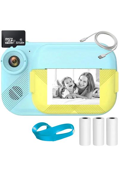 SMARTIC Camera, Instant Print, Full HD 1080p, 3.5”, 1200mah, Games, Mp3, Memory Card Gift