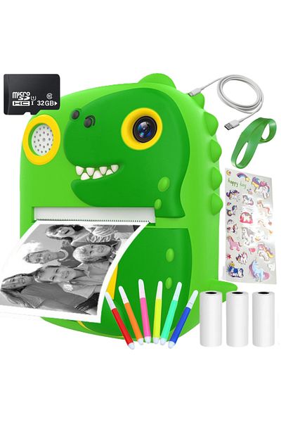 SMARTIC Camera, Instant Print, Full Hd 1080p, 2.4”, 800mah, Games, Mp3, Memory Card Gift