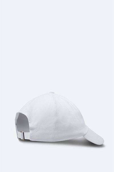 Avva Men's White 100% Cotton Logo Sports Cap A31Y9202