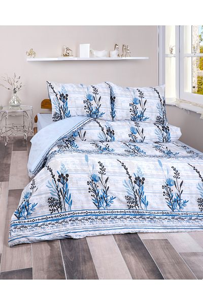 ENESSA Set cuvertură de pilota dublă cu cearșaf elastic (BATTAL SHEET) Bej Floral