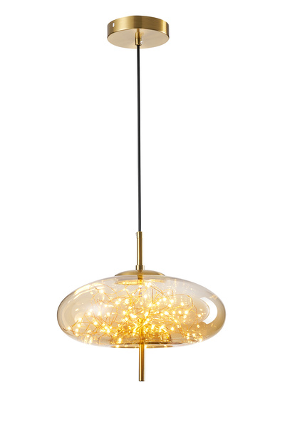 Apliqa Zuna 10 Watt 3000K Eskitme Bal Camlı Tekli Peri Led Sarkıt Avize