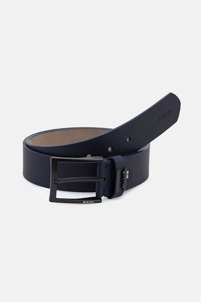 Avva Ανδρική Navy Blue 100% Δερμάτινη Ζώνη A31y9307
