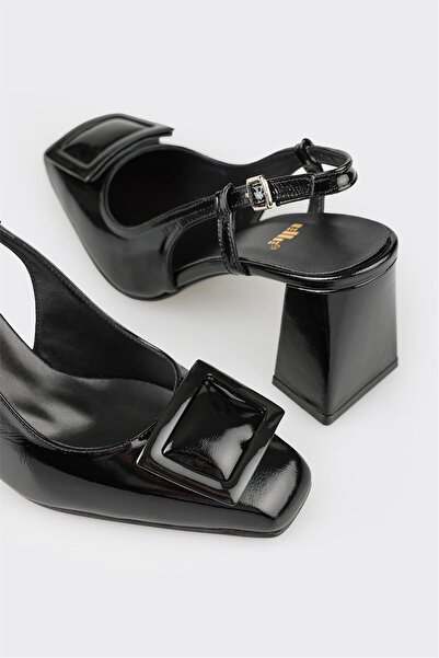 Elle Shoes Siyah Kadın Topuklu Ayakkabı