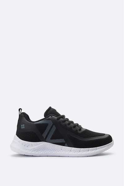 Avva Men's Black Printed Flexible Sole Sneaker Shoes A31Y8003