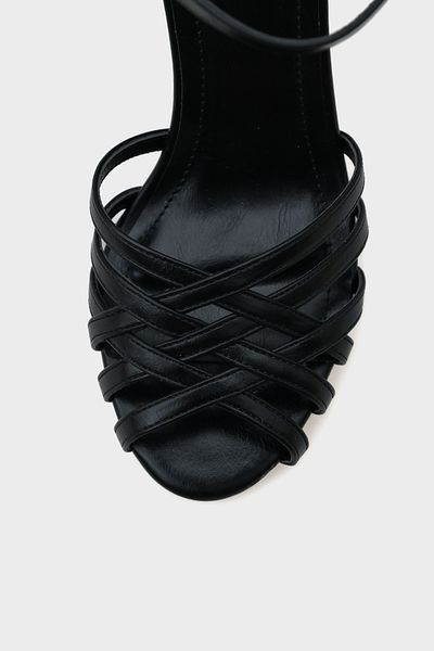 Capone Outfitters Sandale de damă Corri cu toc Cage împletit cu curele la gleznă