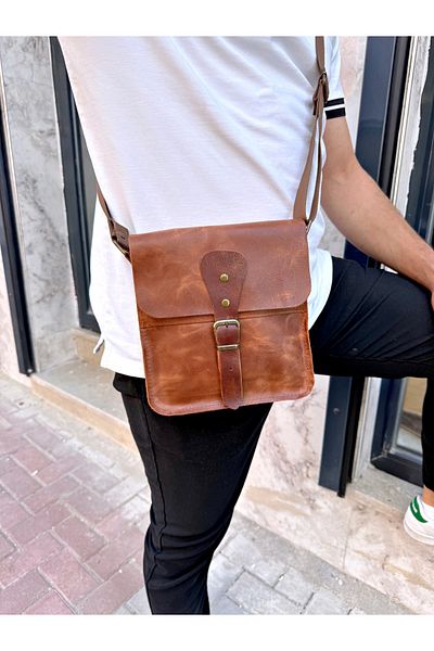 Fil Deri Genuine Leather Magnet Modern Design Shoulder Bag 1004