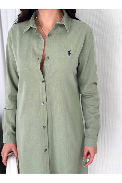 JESSE STORY ROCHIE TUNICĂ ȘI CĂMĂȘĂ DE IN FEMEI DETAIL DE BRODAT ȚESĂTURĂ 100% BUMBAC