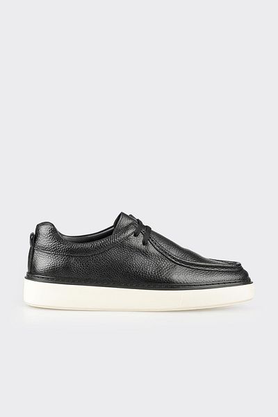 Elle Shoes Black Leather Men's Casual Shoes