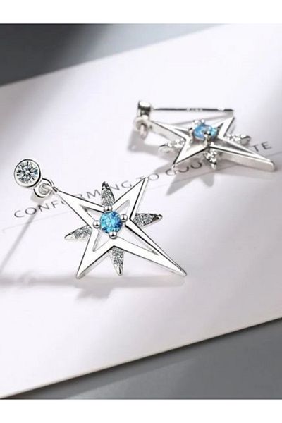Kelan Cercei din argint 925 cu elemente Frozen, albastru deschis