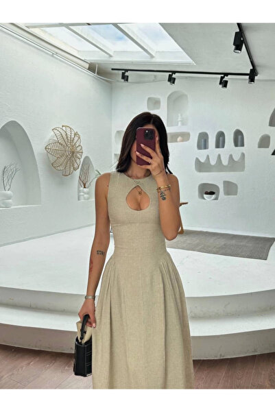 SuQ Αμάνικο Μακρύ Φόρεμα Kabardin - Γκρι