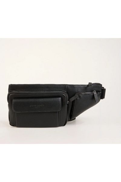 Pierre Cardin Μαύρη ανδρική τσάντα χιαστί C.01pc00105-s