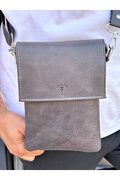 Fil Deri Genuine Leather - Magnetic - Hanger - Zippered - Shoulder Bag 1012