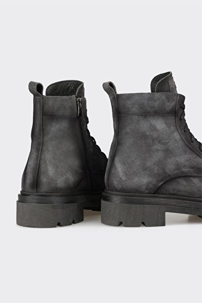 Elle Shoes Antrasit Deri Erkek Günlük Bot