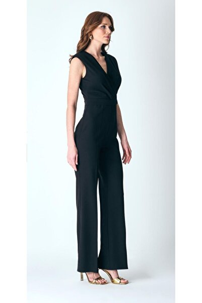 MODA V YAKA BEL DETAYLI  KADIN ŞIK TULUM