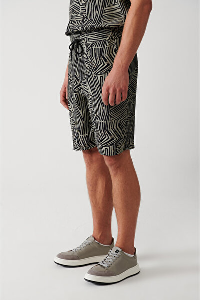 Avva Erkek Vizon %100 Viskon Yandan Cepli Beli Bağcıklı Şort A31Y3720