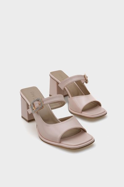 Capone Outfitters Γυναικείες παντόφλες με αγκράφα με μεσαίο τακούνι
