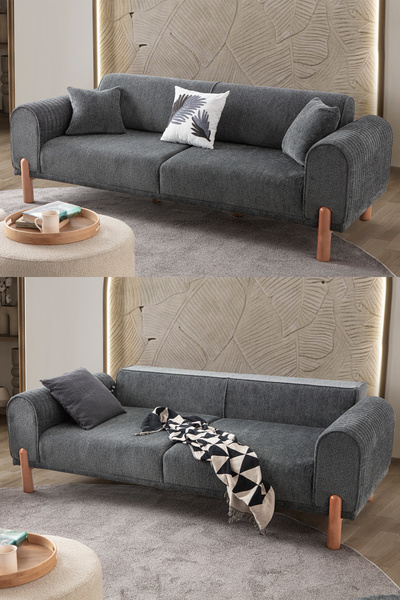 EDSY HOME Armoni 3'lü Koltuk Antrasit