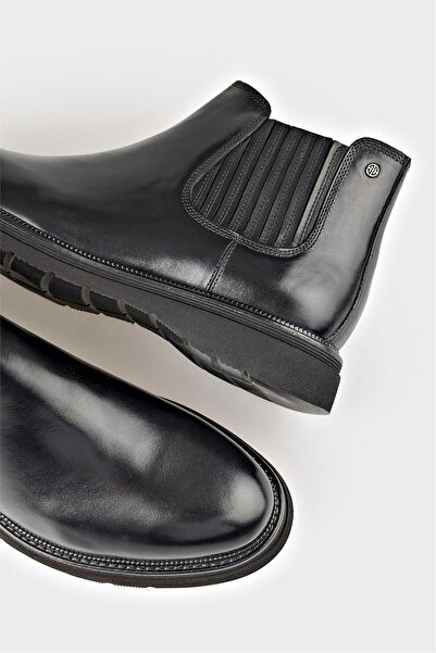Elle Shoes Siyah Deri Erkek Günlük Bot