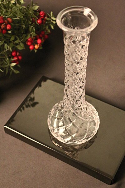 Amentes Glass Handmade Twisted Model Carnation Rose Vase Prism 1 Piece Vase