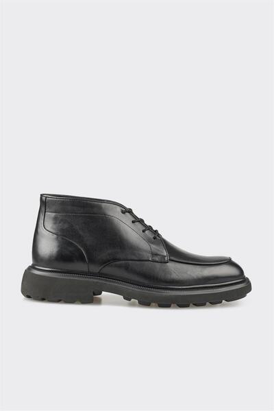 Elle Shoes Siyah Deri Erkek Günlük Bot