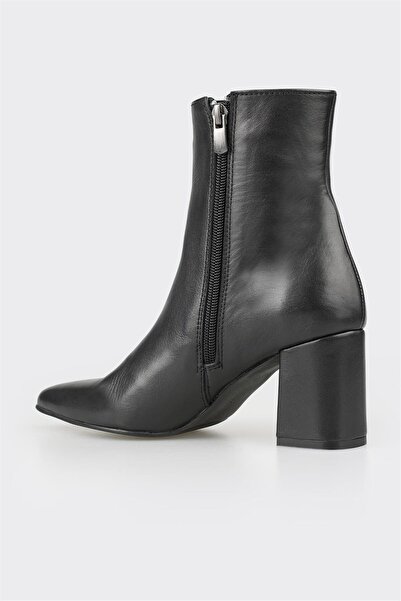 Elle Shoes Siyah Deri Kadın Günlük Bot