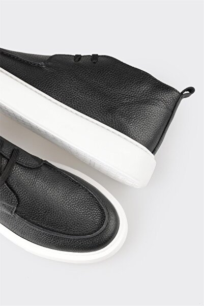 Elle Shoes Siyah Deri Erkek Spor Bot