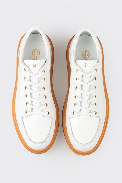 Elle Shoes Beyaz Deri Erkek Spor Ayakkabı