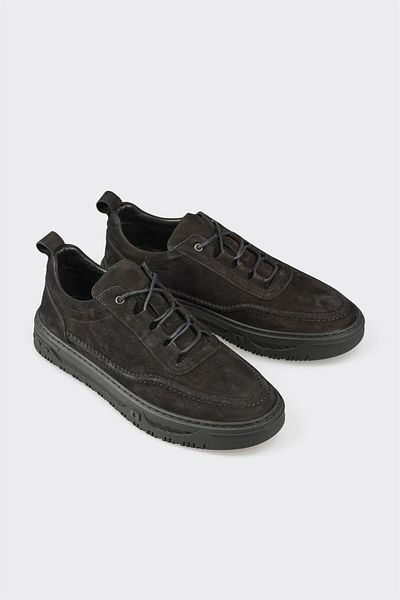Elle Shoes Black Leather Men's Casual Shoes