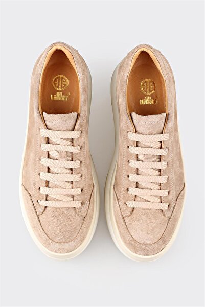 Elle Shoes Vizon Deri Kadın Spor Ayakkabı