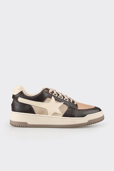 Elle Shoes Brown Leather Women's Sports Shoes