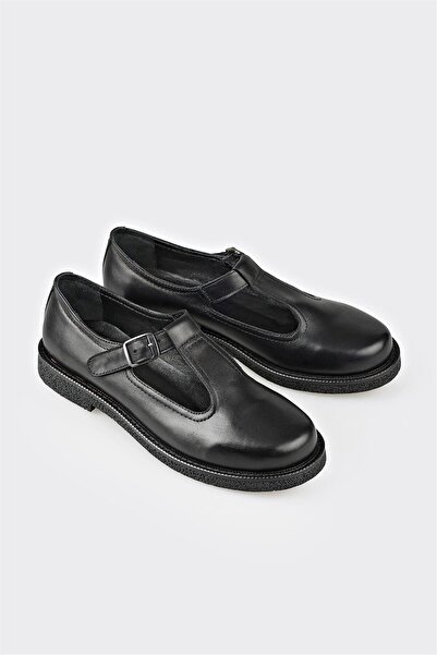 Elle Shoes Black Leather Women's Casual Shoes