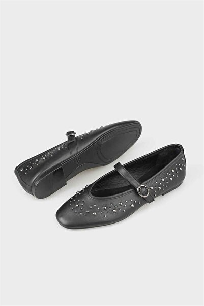 Elle Shoes Black Leather Women's Casual Shoes