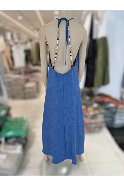 PG GİYİM فستان سيرتي مطرز بالخرز- 22087