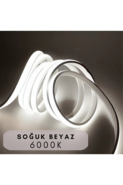 ankarateknik Sensörlü Beyaz Renk F- Cob Neon Led / Yüksek Lümen/ Dolap Alçıpan Tavan Aydınlatma /5 Metre