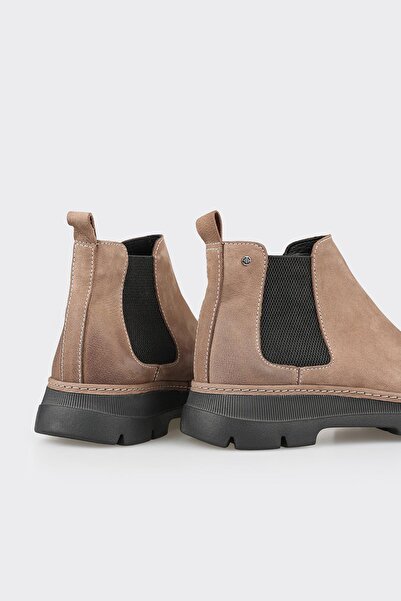 Elle Shoes Gri Deri Erkek Günlük Bot