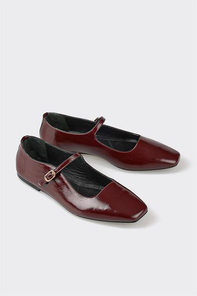 Elle Shoes Burgundy Leather Women's Casual Shoes