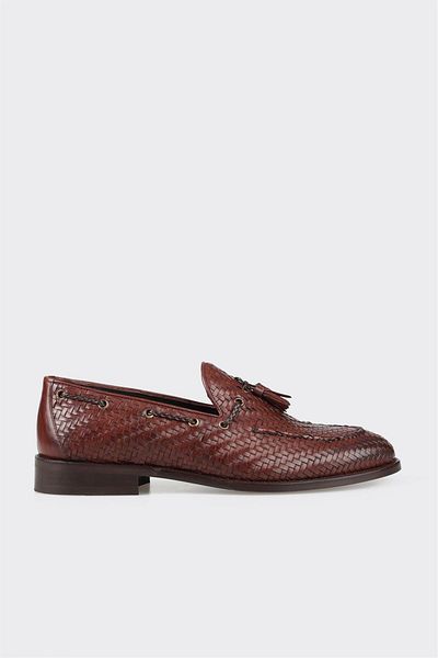 Elle Shoes Brown Leather Men's Loafer