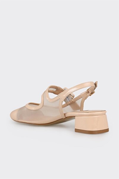 Elle Shoes Bej Kadın Topuklu Ayakkabı