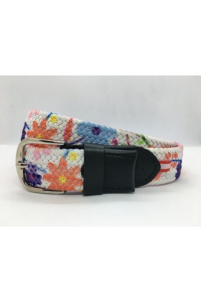 babbelt Pink Floral Patterned Elastic Children's Belt