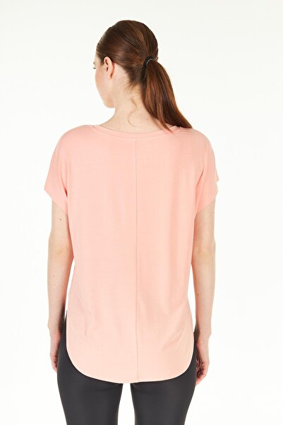 Chandraswear Comfortable Fit Modal T-shirt with Pink Slit Detail - Dora