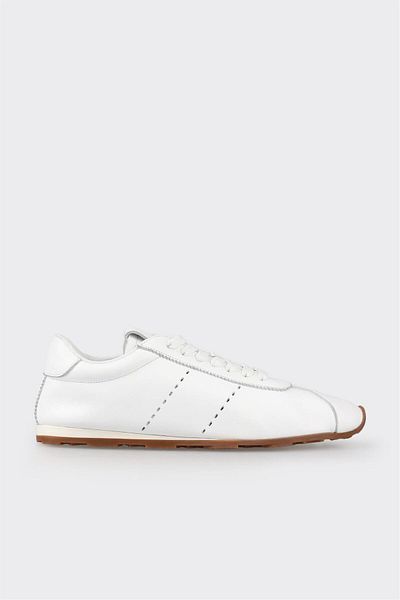 Elle Shoes White Leather Women's Sports Shoes