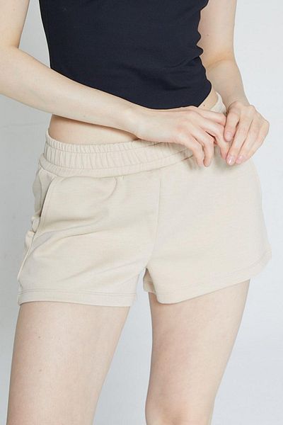 Chandraswear Beige Women's Soft Touch Short Shorts - Eva