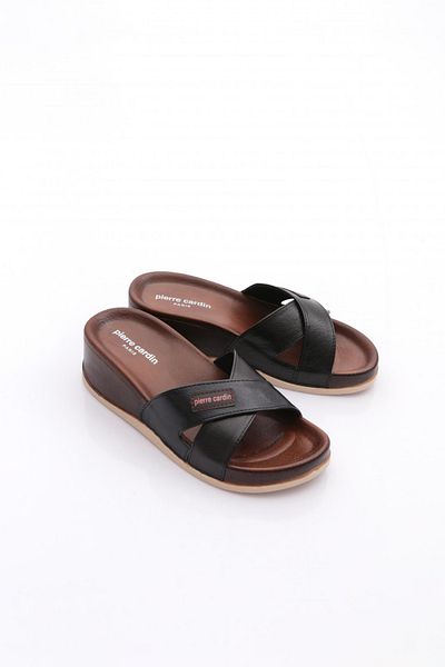 Pierre Cardin PC-7010 Women's Anatomical Slippers-black