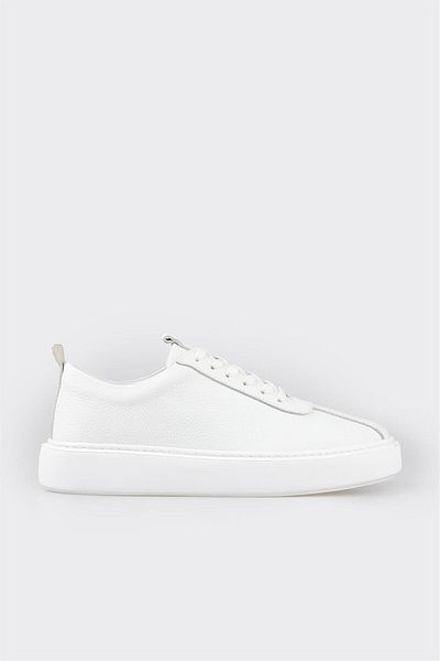 Elle Shoes أحذية رياضية جلدية بيضاء للرجال