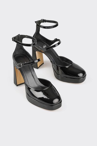 Elle Shoes Black Women's Heeled Shoes