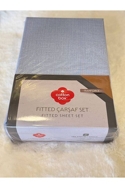 Cotton Box 100% Cotton Ranforce Fitted Elastic Sheet 100 X 200 Indigo Blue