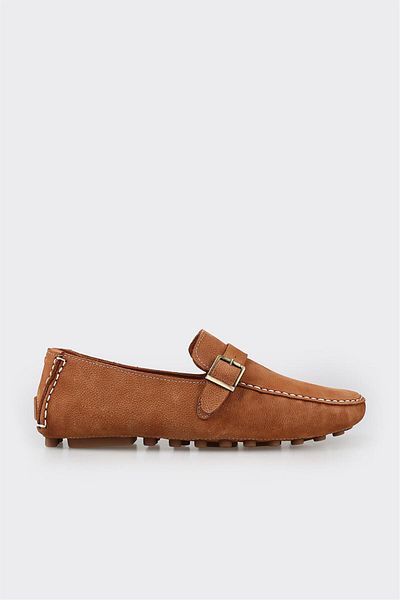 Elle Shoes Tan Leather Men's Casual Shoes