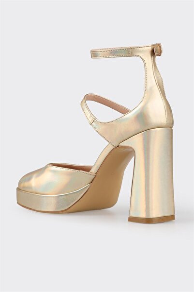 Elle Shoes Gold Kadın Topuklu Ayakkabı