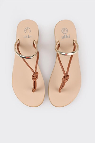 Elle Shoes Taba Kadın Parmak Arası Terlik